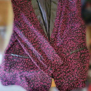 Elementz  Woman's Jacket - Pink Leopard Print - 3X